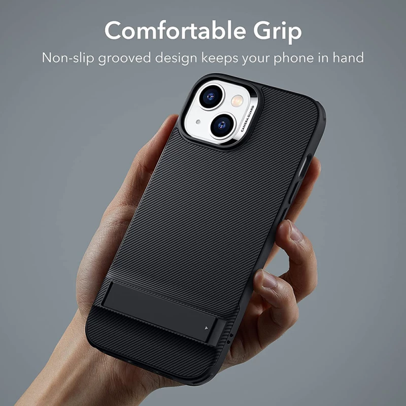 ESR Husa pentru iPhone 14 / iPhone 13 - ESR Air Shield Boost Kickstand - Translucent Black 4894240160947