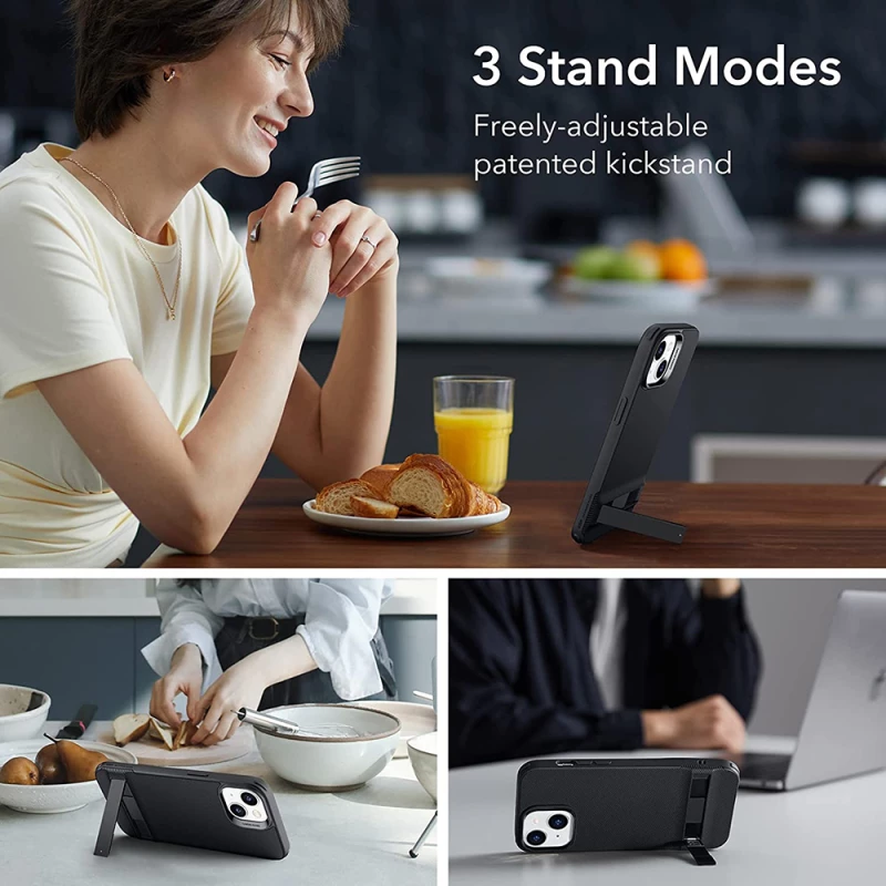 ESR Husa pentru iPhone 14 / iPhone 13 - ESR Air Shield Boost Kickstand - Translucent Black 4894240160947