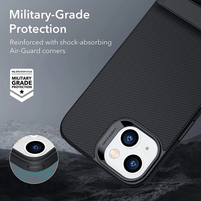 ESR Husa pentru iPhone 14 / iPhone 13 - ESR Air Shield Boost Kickstand - Translucent Black 4894240160947