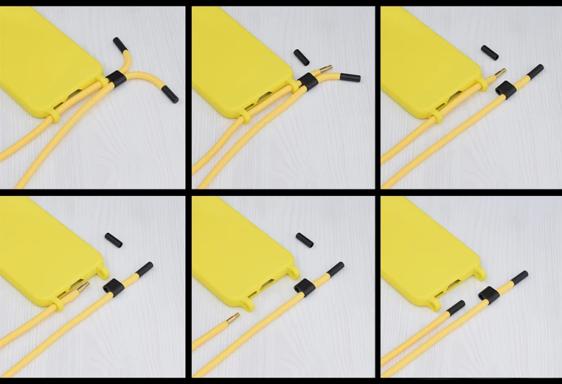 Techsuit Husa pentru iPhone 11 Pro Max - Techsuit Crossbody Lanyard - Yellow 5949419003361