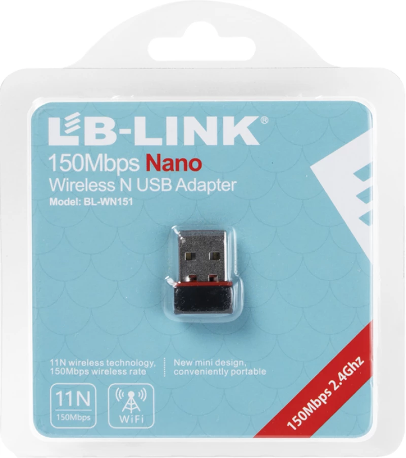 Ασύρματος προσαρμογέας LB-LINK BL-WN151, USB, 150Mbps, Μαυρο - 19043