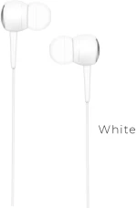 HOCO - M19 STEREO WIRED EARPHONES HANDS FREE WHITE HOC-M19-W 50629