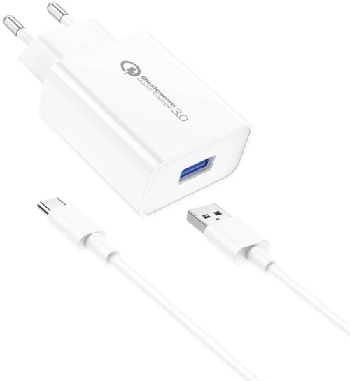 Foneng Foneng EU13 Wall Charger + USB to USB-C Cable, 3A (White) 045504