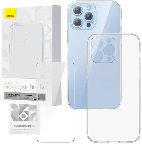 Baseus Transparent Case and Tempered Glass set Baseus Corning for iPhone 13 Pro 048654