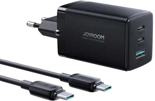 Joyroom Charger GaN Ultra 65W 2C1A Cable C-C Joyroom TCG01 (black) 044807