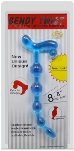 BENDY TWIST ANAL BEADS BLUE