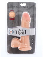 GET REAL - DUAL DENSITY DILDO 18 CM BALLS SKIN