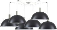 SE21-NM-4-NM6-MS50 ADEPT TUBE Nickel Matt Pendant Black Metal Shade+ HOMELIGHTING 77-8411