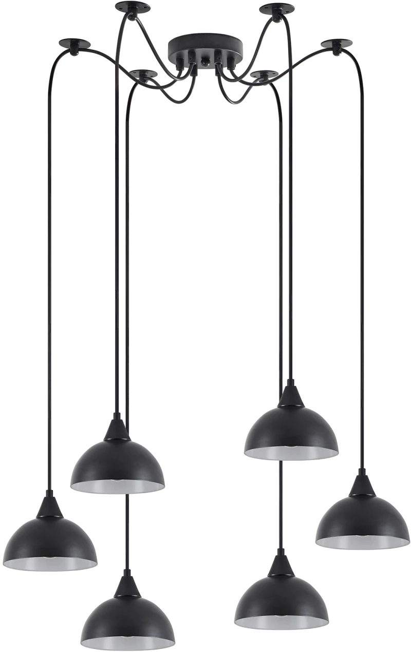 SE21-BL-B10-BL6-MS3 ADEPT PENDANT Black Metal Shade+ HOMELIGHTING 77-9057