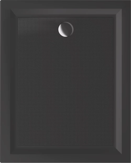 Ντουζιέρα Χυτή 140x80xY2 εκ. με Βαλβίδα Αποχέτευσης Sanitec Flat Classic Granite Antracite A200-28