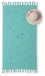 ΠΕΤΣΕΤΑ ΒΑΜΒ. OCEAN STARS 70X120 100% BAMBAKI  AQUA