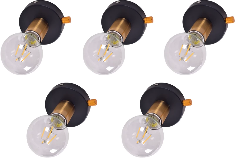 SE 138-BK (x5) Tolo Packet Black and bronze light+ HOMELIGHTING 77-8857