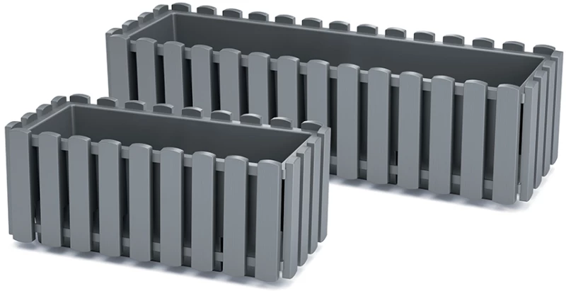PROSPERPLAST PROSPERPLAST Γλάστρα Boardee Fence Γκρι 38x18x16,2cm DDEF400-405U