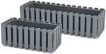 PROSPERPLAST PROSPERPLAST Γλάστρα Boardee Fence Γκρι 38x18x16,2cm DDEF400-405U