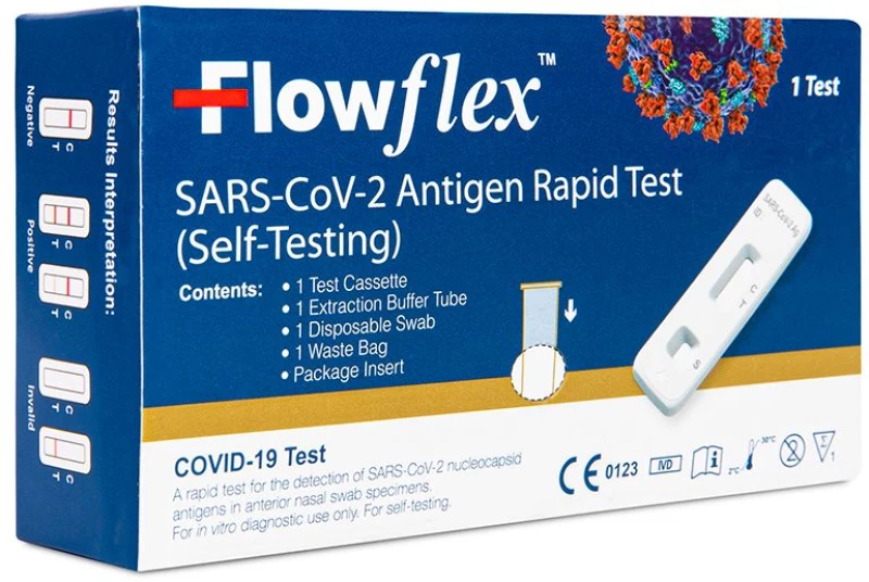 5 Τεμάχια Acon FlowFlex Τεστ Ανίχνευσης COVID-19 με Ρινικό Δείγμα Covid-19 Antigen Rapid Test