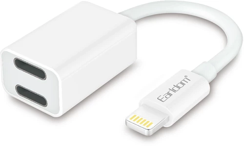 Προσαρμογέας Earldom ЕТ-ОТ54, αστραπή έως 2 x Lightning F, λευκό - 40213