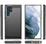 Techsuit Husa pentru Samsung Galaxy S22 Ultra 5G - Techsuit Carbon Silicone - Black 5949419027824