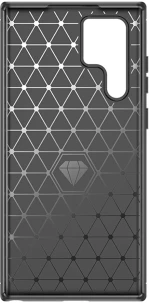 Techsuit Husa pentru Samsung Galaxy S22 Ultra 5G - Techsuit Carbon Silicone - Black 5949419027824
