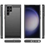Techsuit Husa pentru Samsung Galaxy S23 Ultra - Techsuit Carbon Silicone - Black 5949419012653