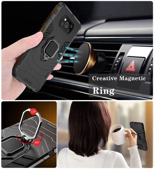 Techsuit Husa pentru Xiaomi Poco X3 / Poco X3 NFC / Poco X3 Pro - Techsuit Silicone Shield - Black 5949419044920