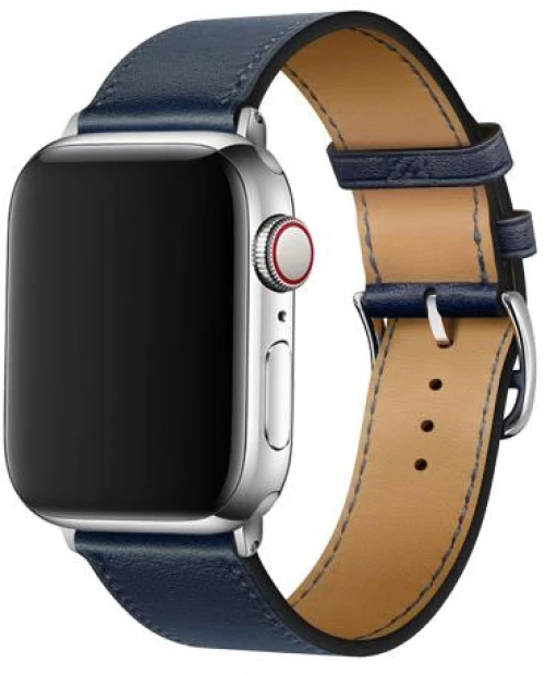 Λουράκι Devia Elegant PU Leather Apple Watch (38/ 40/ 41mm) Σκούρο Μπλε 6938595365430