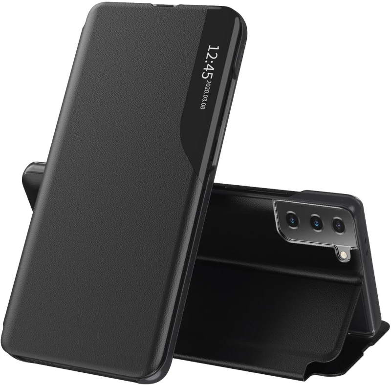 Techsuit Husa pentru Samsung Galaxy S21 FE 5G - Techsuit eFold Series - Black 5949419035881