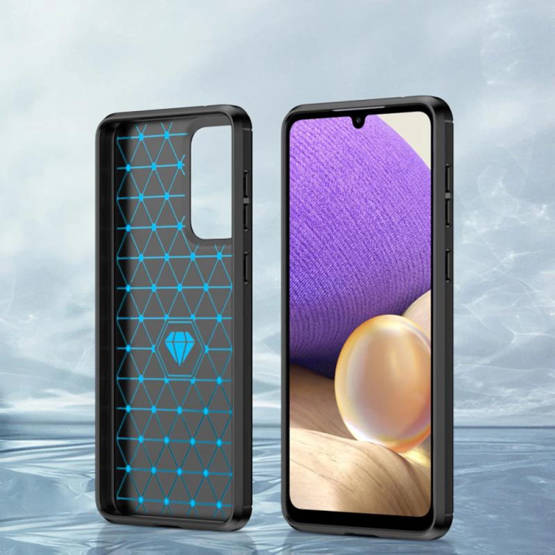 Techsuit Husa pentru Samsung Galaxy A23 4G / A23 5G - Techsuit Carbon Silicone - Black 5949419015029