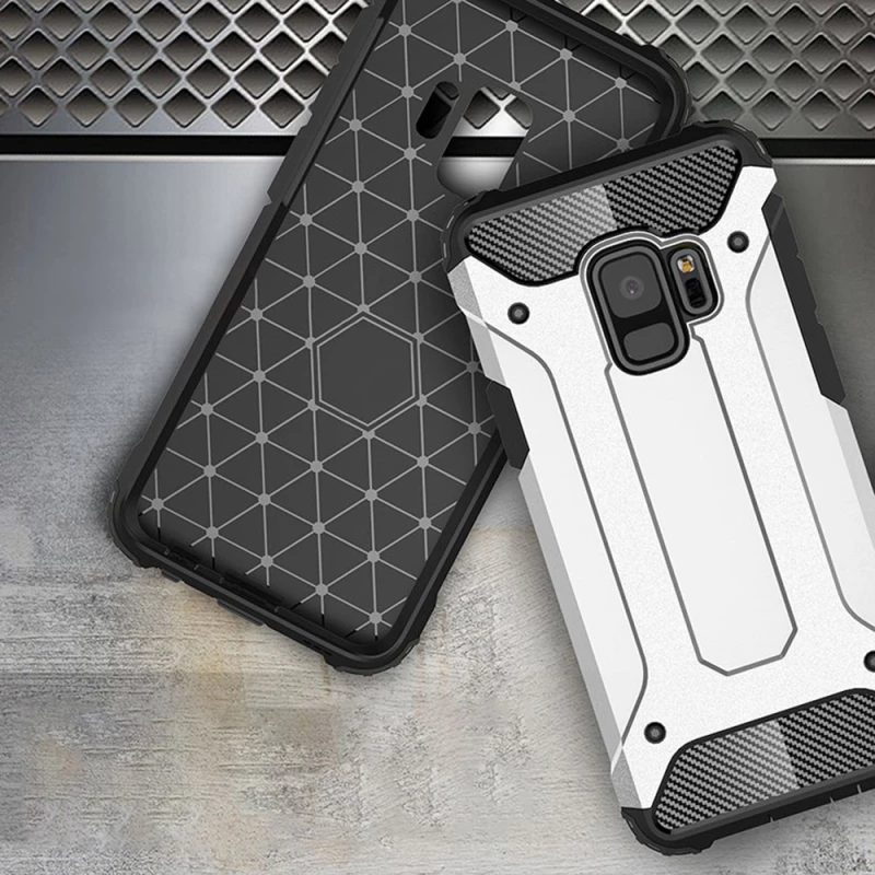 Techsuit Husa pentru Samsung Galaxy S9 - Techsuit Hybrid Armor - Black 5949419060654
