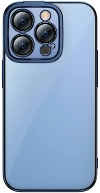 Baseus Baseus Glitter Transparent Case and Tempered Glass set for iPhone 14 Pro (blue) 038946