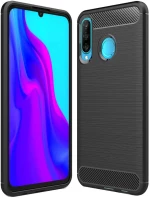 Techsuit Husa pentru Huawei P30 Lite / P30 lite New Edition - Techsuit Carbon Silicone - Black 5949419061873