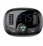 Baseus Incarcator Auto cu Modulator FM 2xUSB, 3.4A - Baseus T Typed S-09A (CCMT000001) - Black 6932172626976