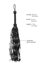 Leather Barbed Wire Flogger - Black