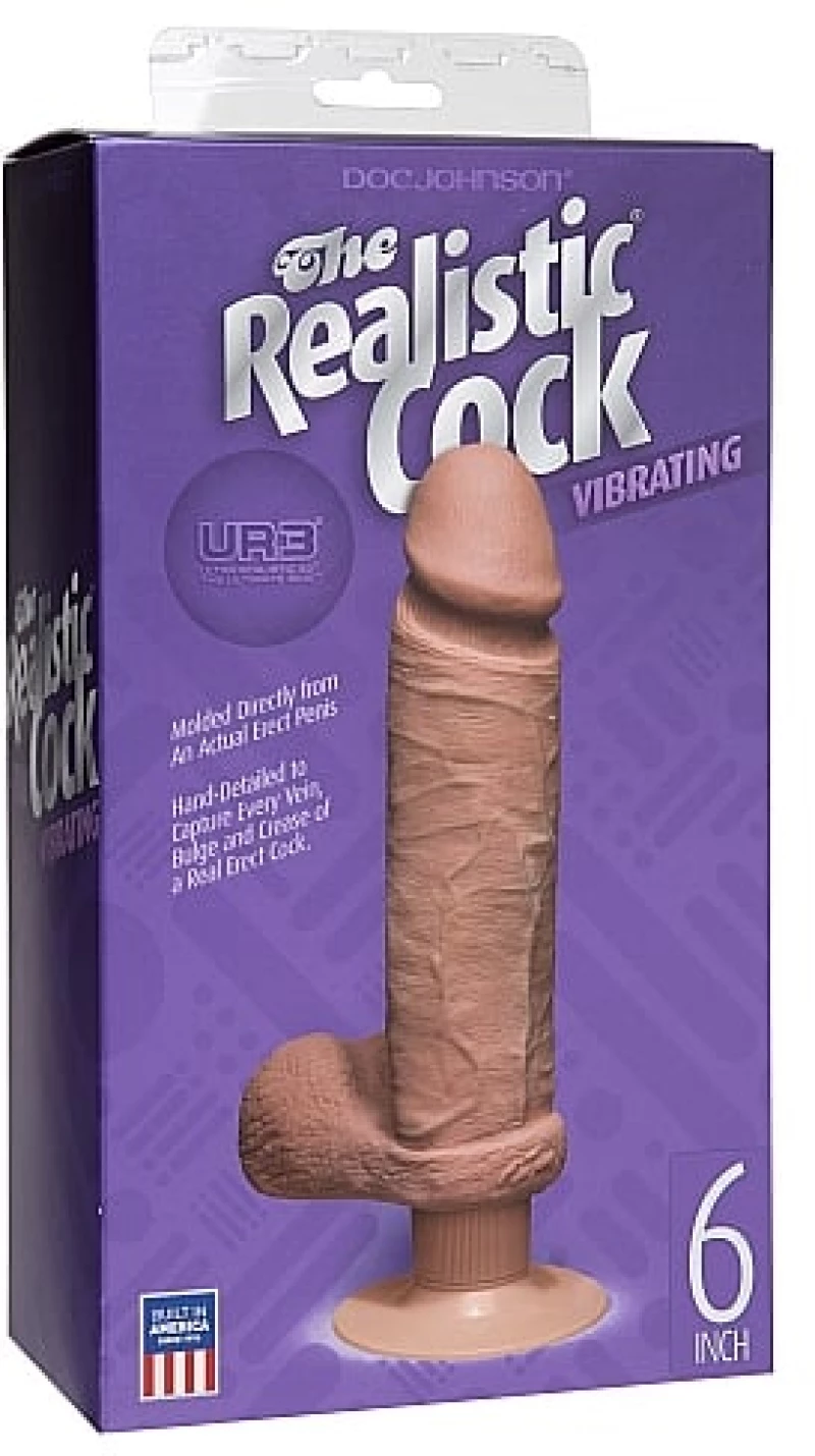 Vibrating ULTRASKYN Dildo - Brown