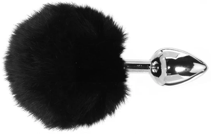 Μικρή Πρωκτική Σφήνα Bunny Silver/Black