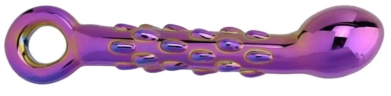 Γυάλινο Dildo Chameleon με Ραβδώσεις 18 cm