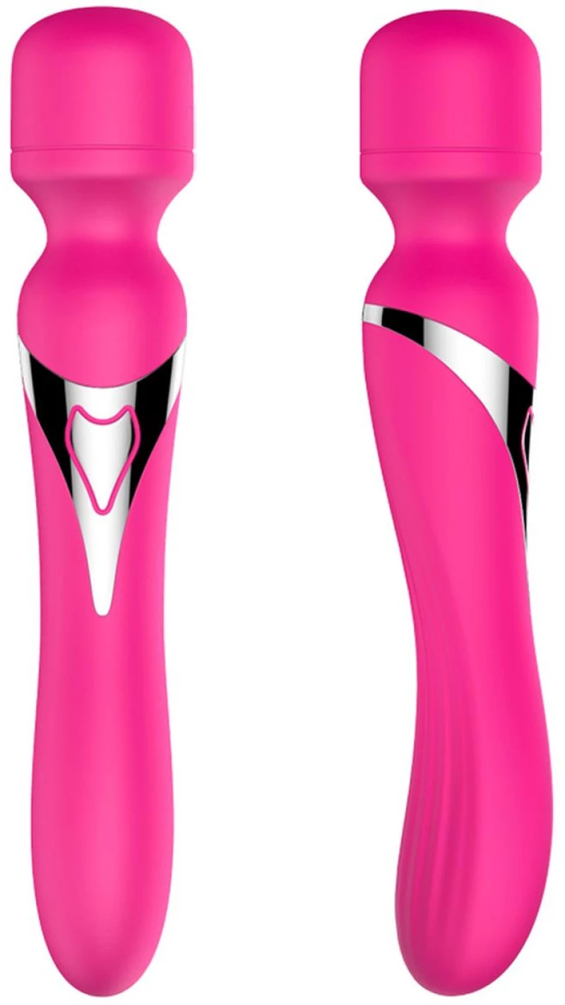 Διπλό Δονούμενο Ραβδί Wand Massager - Ροζ