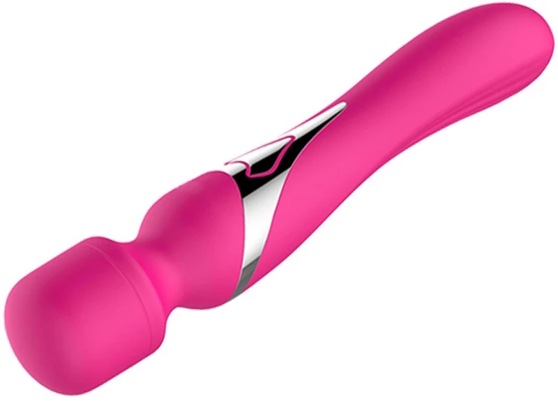 Διπλό Δονούμενο Ραβδί Wand Massager - Ροζ