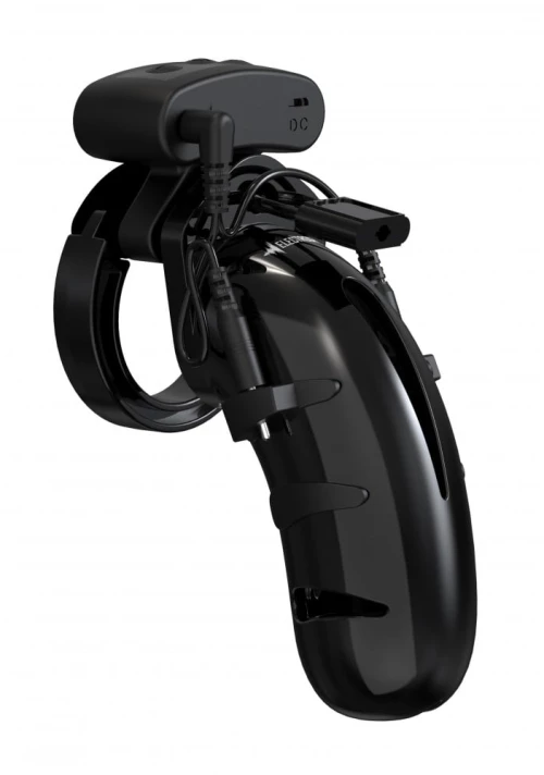 Model 22 - Chastity - 4.5" - Cock Cage with Electro - Black