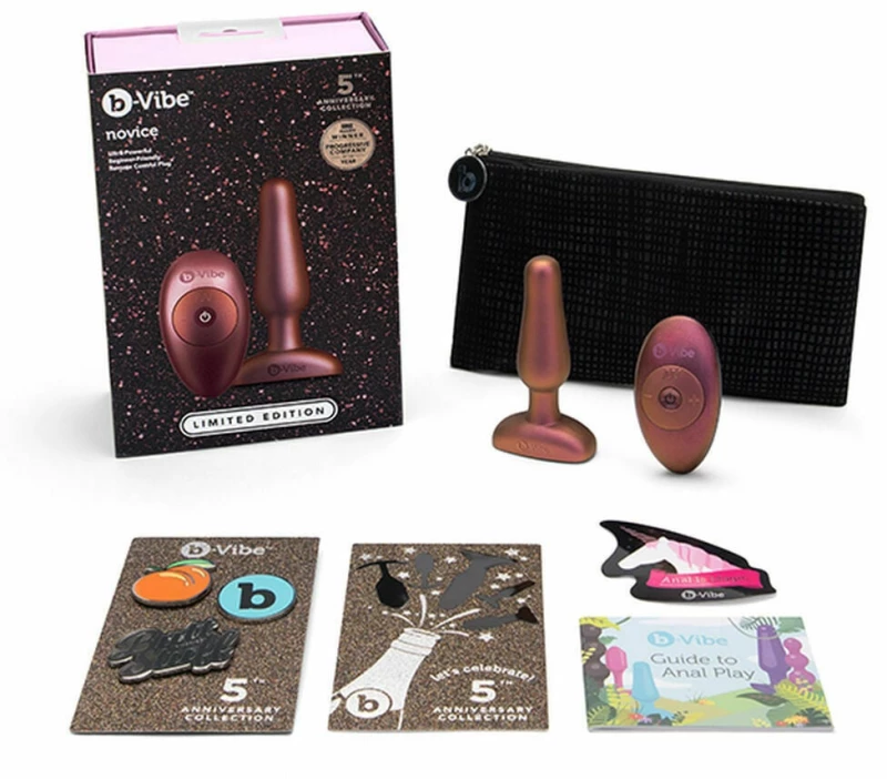 B-Vibe Novice Galaxy Plum (Remote Control) - Limited Edition Δονούμενη Πρωκτική Σφήνα