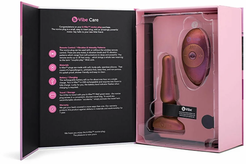 B-Vibe Novice Galaxy Plum (Remote Control) - Limited Edition Δονούμενη Πρωκτική Σφήνα