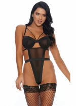 Σέξι Κορμάκι Near and Sheer Teddy  - Μαύρο