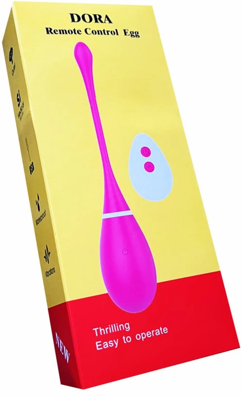 Δονούμενο Κολπικό Αυγό Σιλικόνης Dora με Remote Control &10 Λειτουργίες Δόνησης (Ροζ) - STD