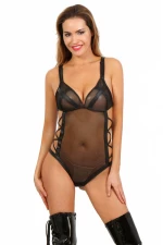 Fishnet bodysuit open with Adjustable straps