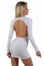 Backless dress with chains