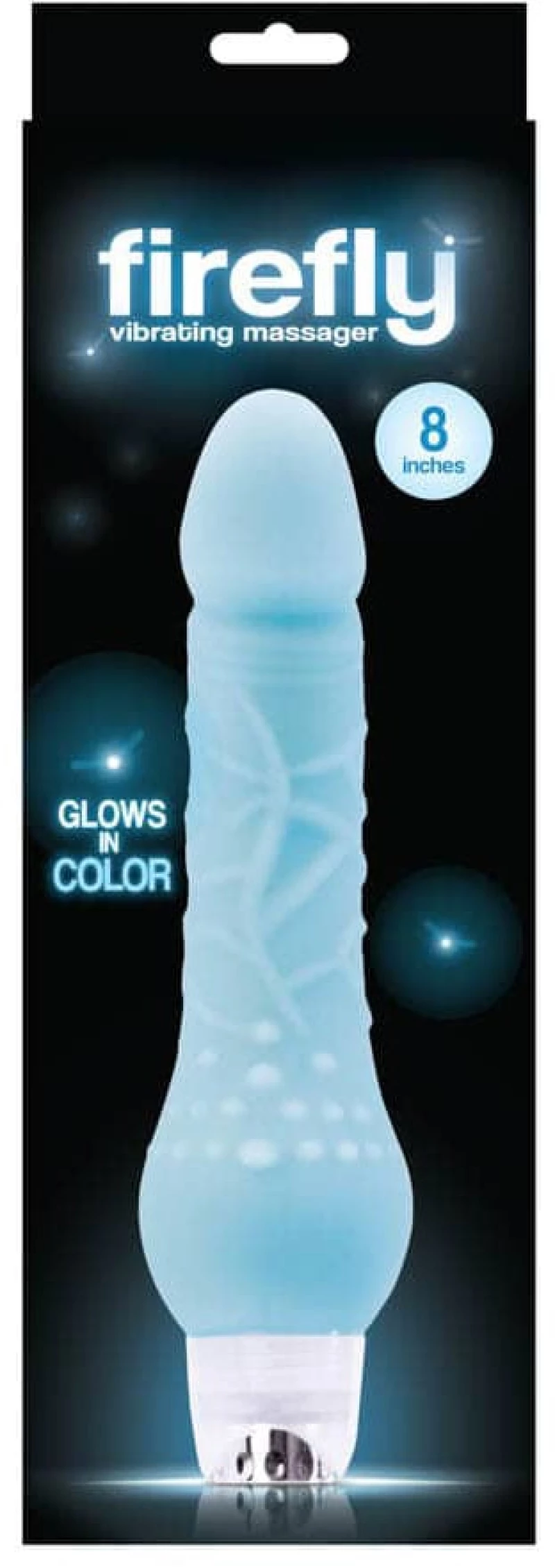 Ρεαλιστικός Φωσφοριζέ Δονητής Firefly Massager 20 cm (Γαλάζιος) - NS Novelties