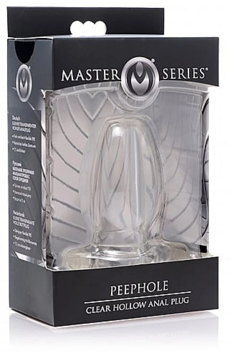 PeepHole Clear Hollow Anal Plug - Transparent