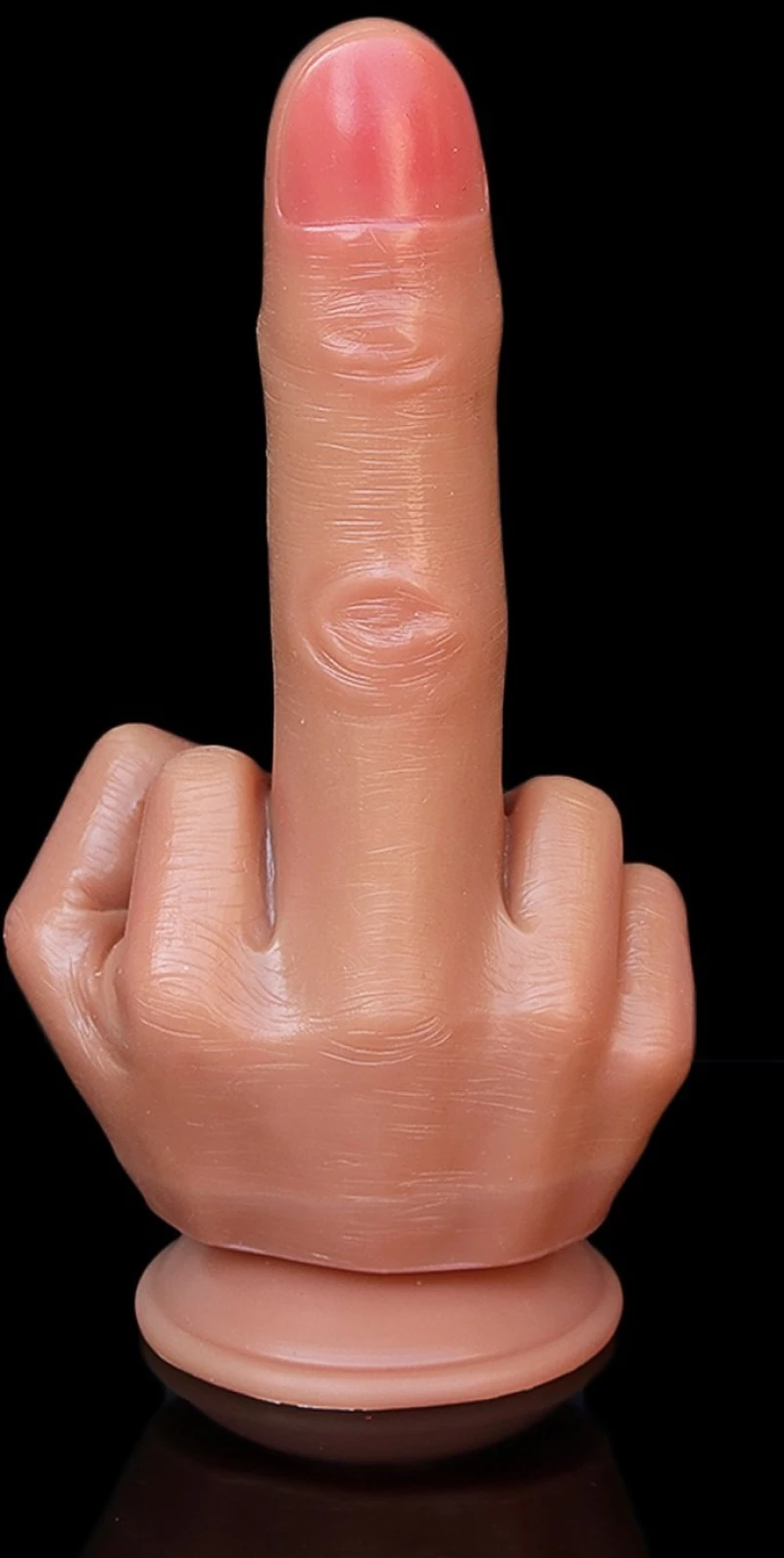 Dildo Middle Finger Fantasy Beasts, Silicon Lichid, Maro, 22 cm