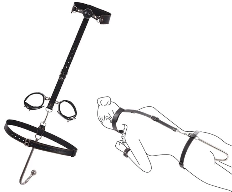 Hard Bondage Restraint System, Black