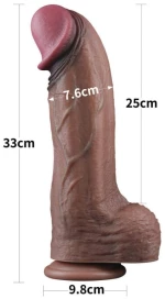 Dual Layered Silicone Cock XXL