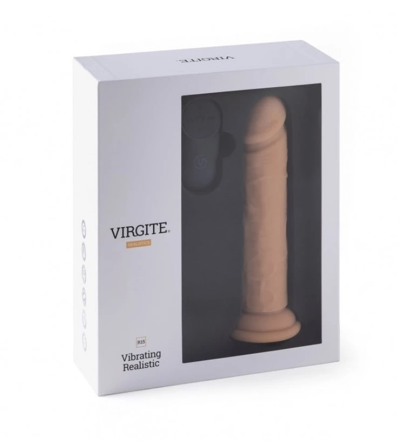 Realistic Vibrator "R15" Flesh 16.5cm - Remote Control
